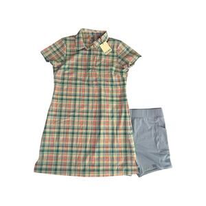 RNWK Renwick Sport Golf Performance Madras Polo Dress NWT Size M Retail $125